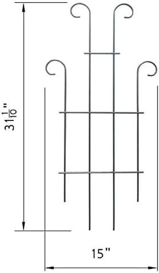2 Pack Wave Trellis Panels – 31'' Plant Stakes for Climbing Plants