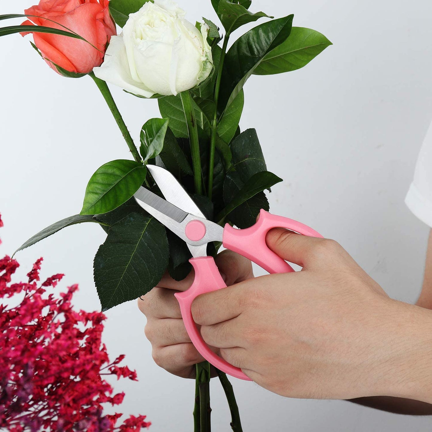 Premium Pink Garden Pruning Shears – Sharp, Comfortable, Professional
