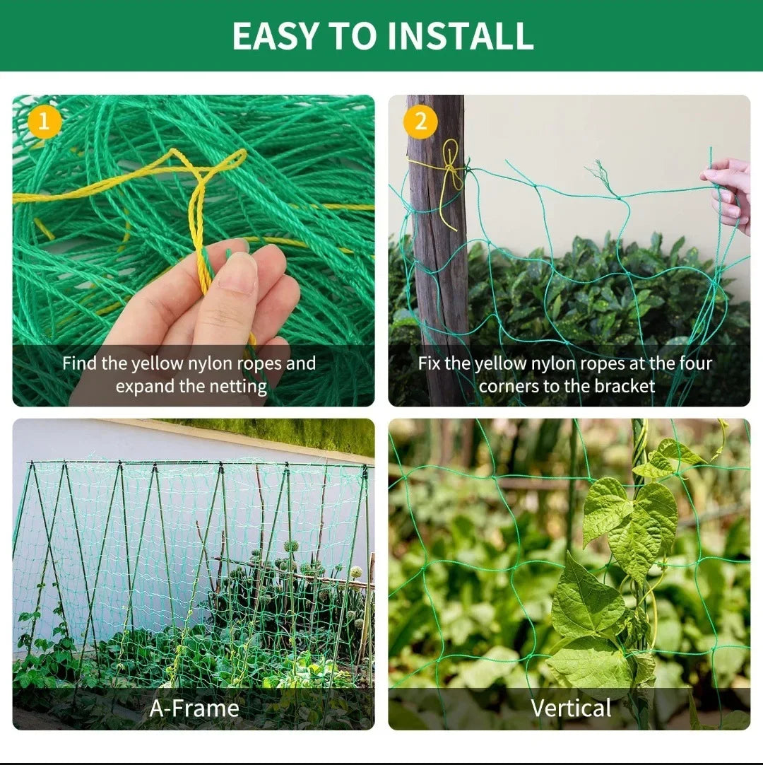 Heavy-Duty Garden Trellis Net – Strong Support for Climbing Plants & Veggies