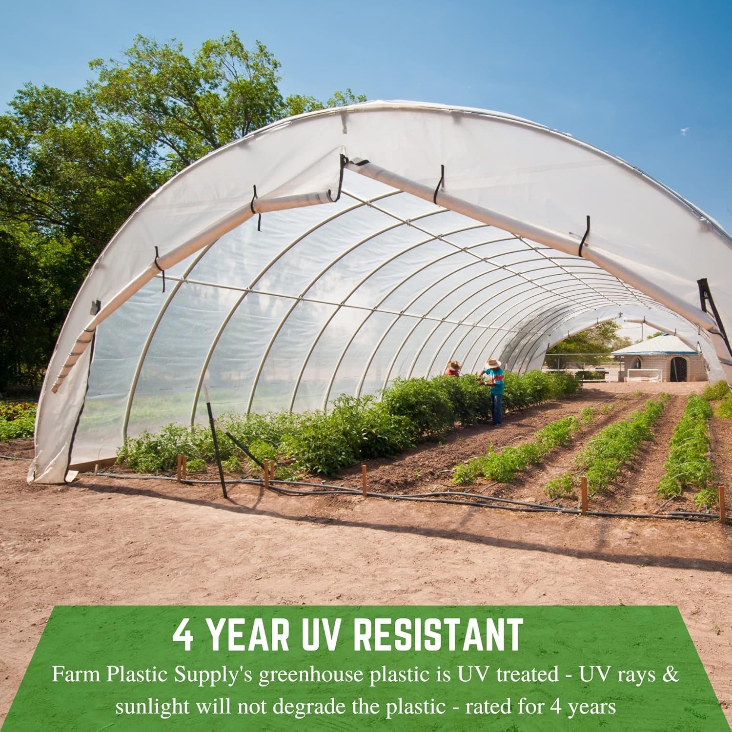 Clear Greenhouse Plastic Sheeting 6 Mil, 16x28 ft UV-Resistant Poly Film Cover 