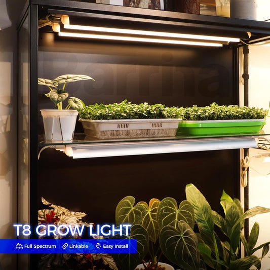 Full Spectrum LED Grow Light 6-Pack, 2Ft T8, 144W Super Bright Indoor Plant Lamps