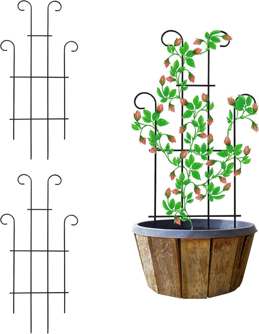 2 Pack Wave Trellis Panels – 31'' Plant Stakes for Climbing Plants