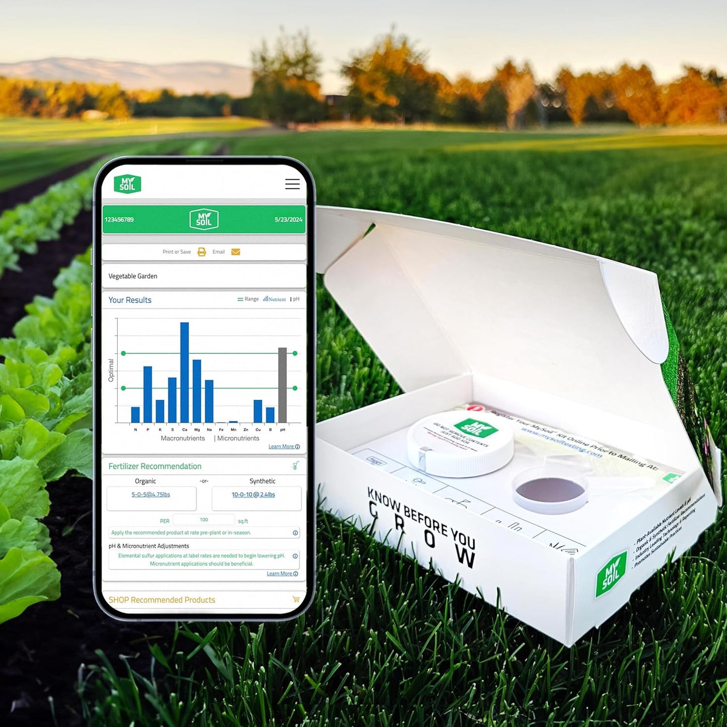 MySoil Test Kit – Complete Nutrient & pH Analysis for Lawn & Garden