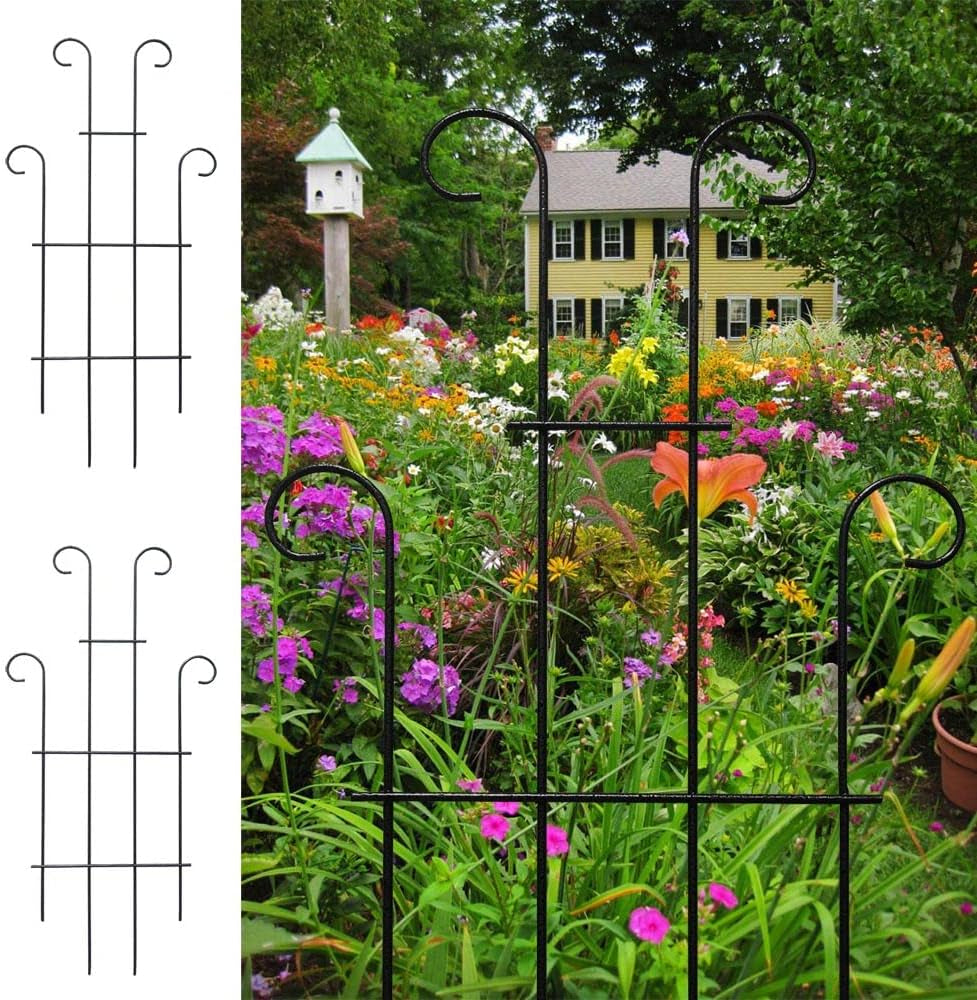 2 Pack Wave Trellis Panels – 31'' Plant Stakes for Climbing Plants