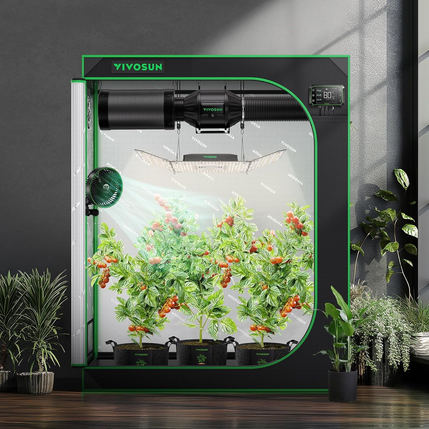 4x2 Grow Tent – 48"x24"x60" Mylar Indoor Hydroponic Tent w/ Window & Tray